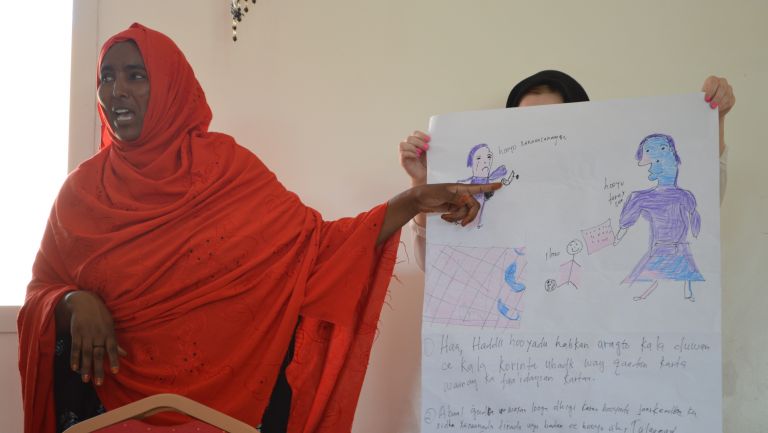 Somali woman participating in ThinkPlace workshop