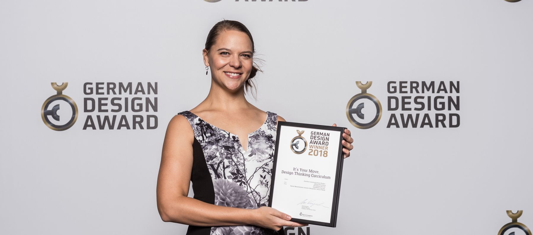 Kerstin Oberprieler with her German Design Award