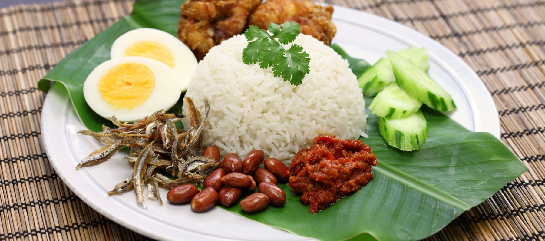 Nasi Lemak is a popular Singaporean dish
