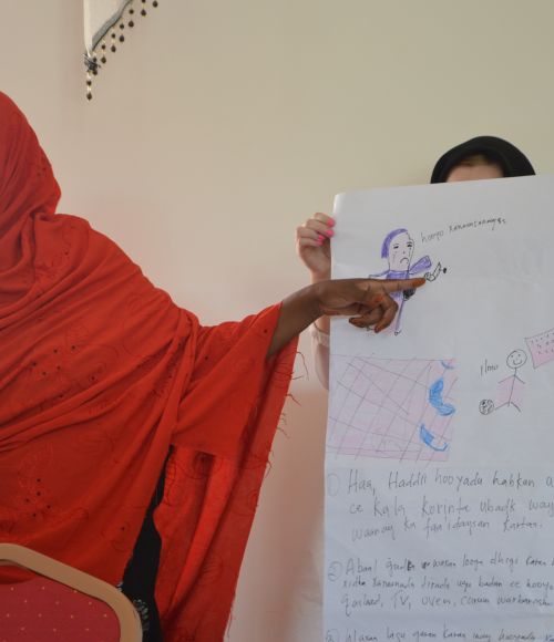 Somali woman participating in ThinkPlace workshop
